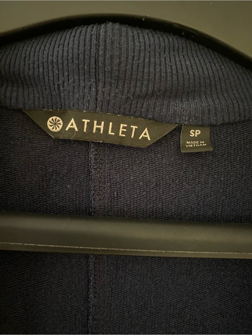 Athleta Navy Open Drape Front Cardigan with pockets oversized - Picture 4 of 9